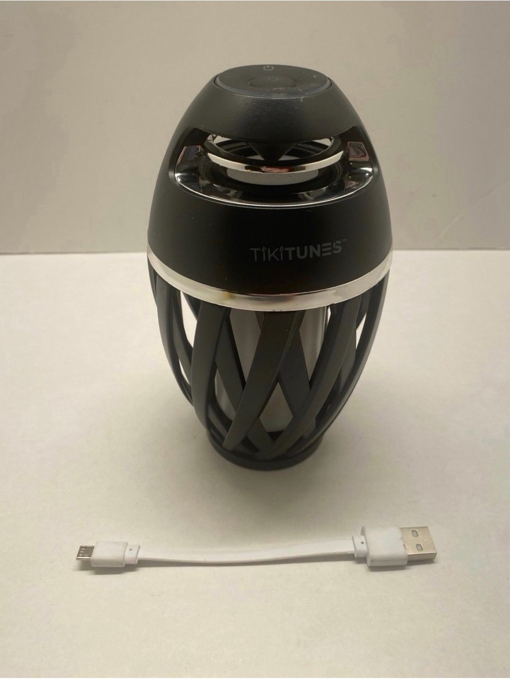 TikiTunes Black Bluetooth Flame Speaker with Amber LED Ambient Lighting - Picture 4 of 7